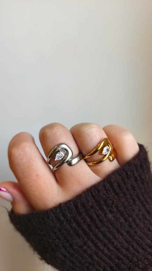 Bague Adélina en acier inoxydable