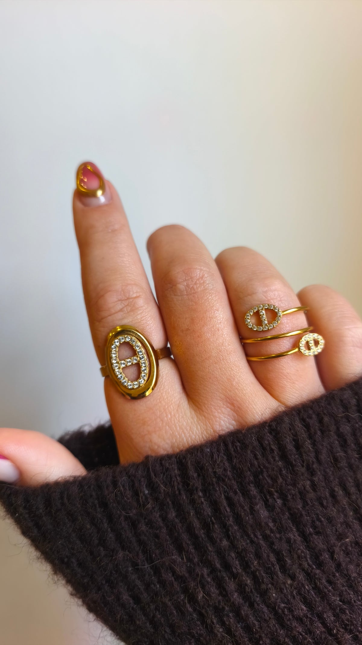 Bague Leslie en acier inoxydable