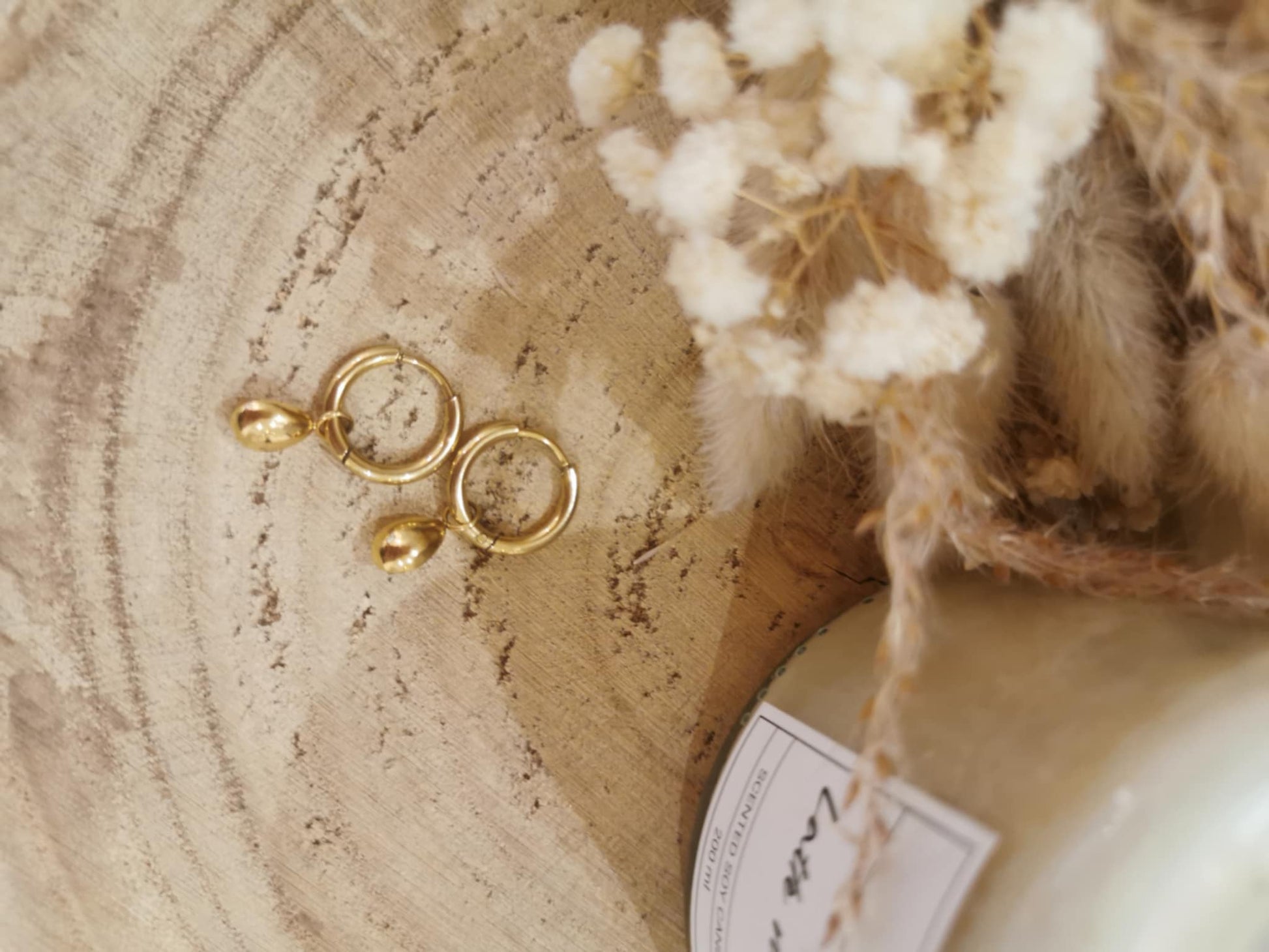 Boucles d'oreilles breloques Lily en acier inoxydable, élégantes et délicates, parfaites pour ajouter une touche moderne et raffinée à votre look.
