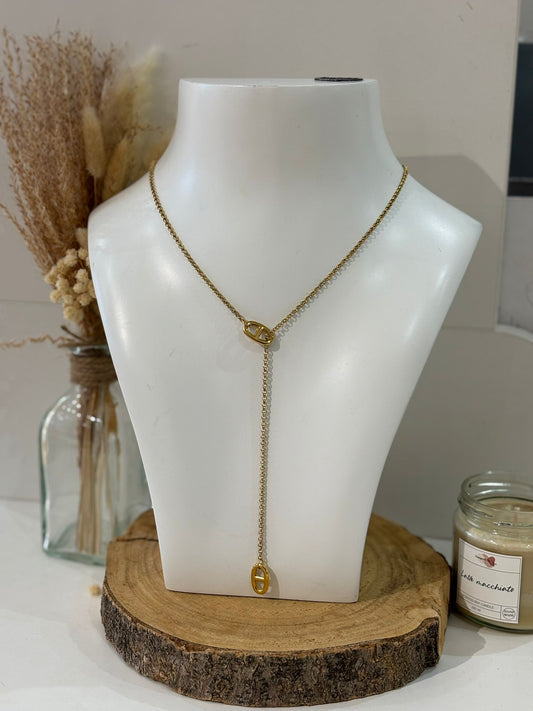 Sautoir Léna en acier inoxydable, élégant et moderne, parfait pour ajouter une touche raffinée et délicate à votre look.