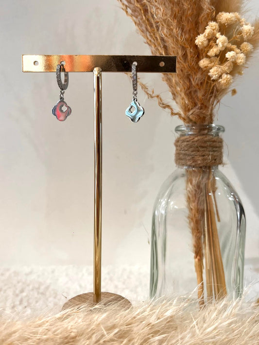Boucles d’oreilles à breloques Énora en acier inoxydable