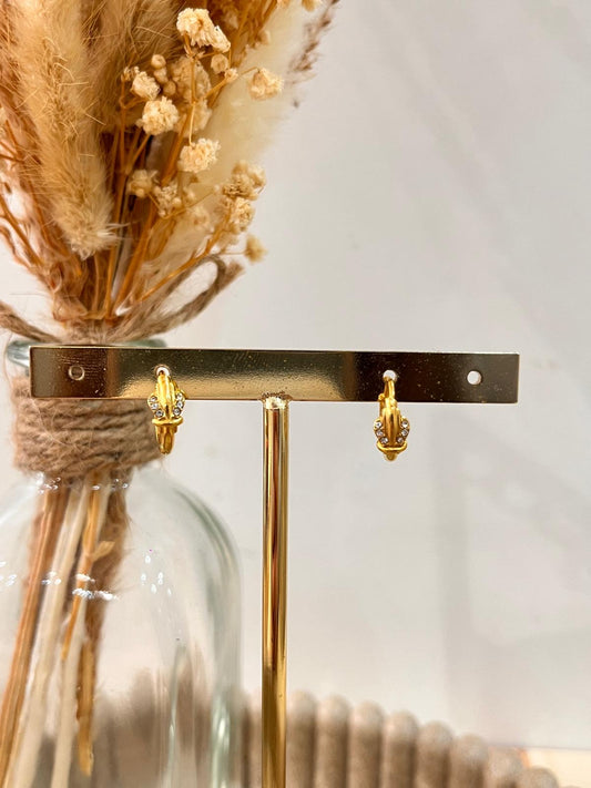 Boucles d'oreilles Cécilia en acier inoxydable