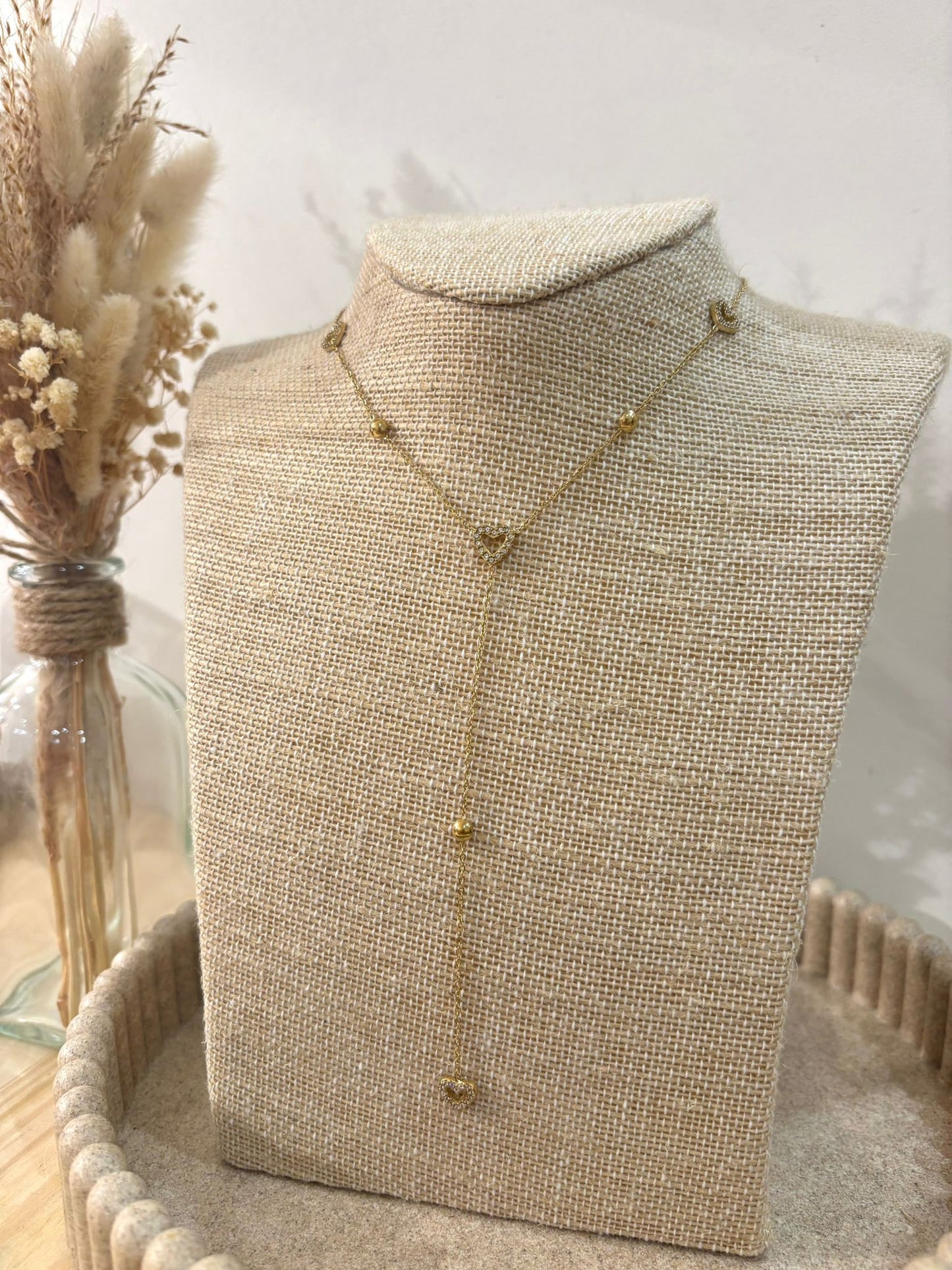 Collier Y Lorelei en acier inoxydable