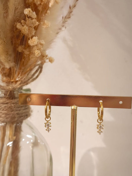 Boucles d'oreilles Rosie en acier inoxydable