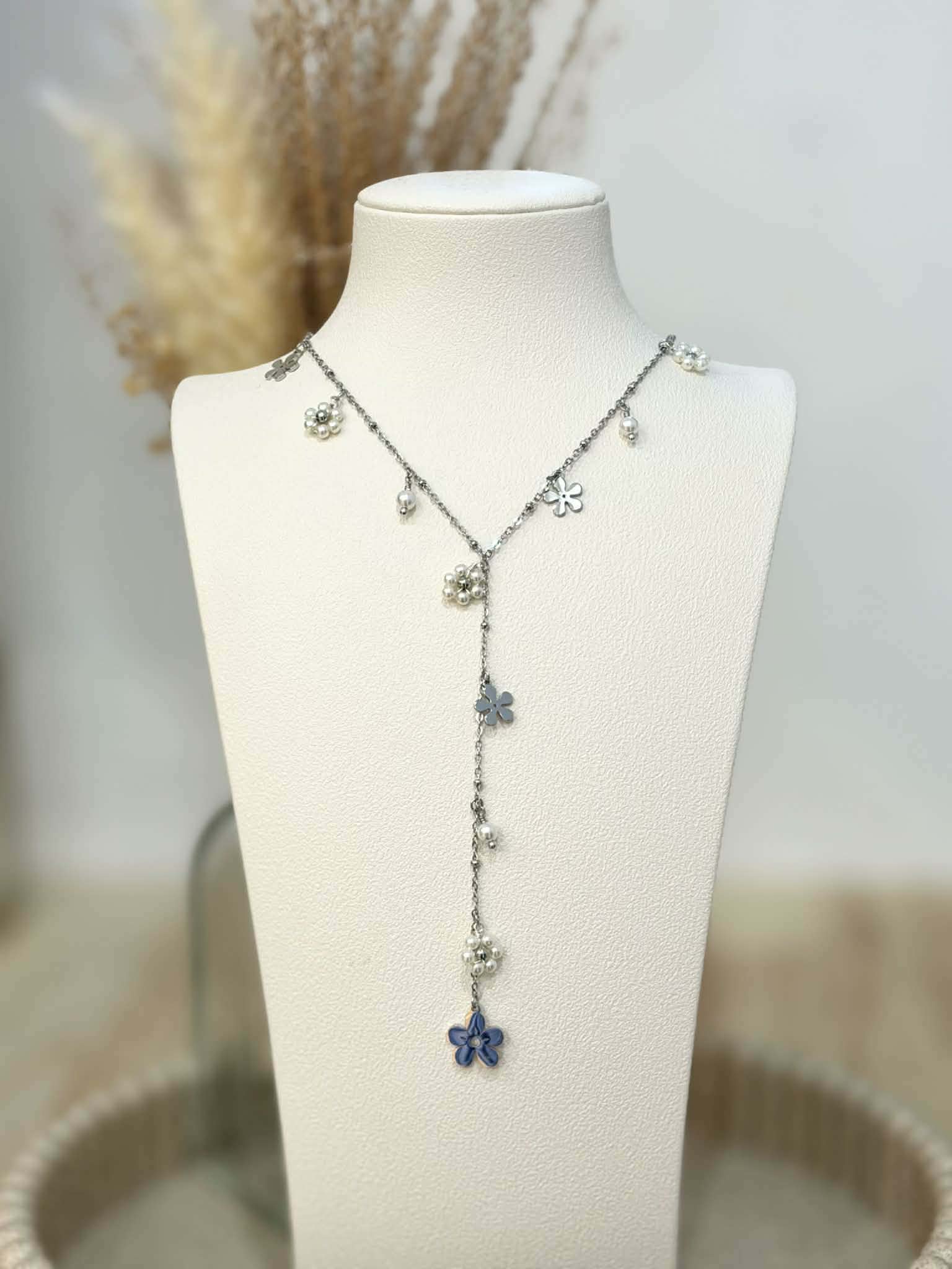 Collier Y Bloomy en acier inoxydable