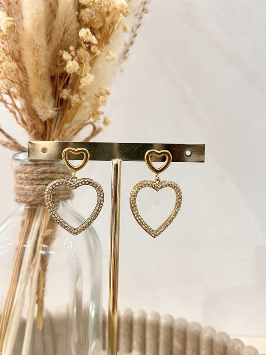 Boucles d'oreilles Coline en acier inoxydable