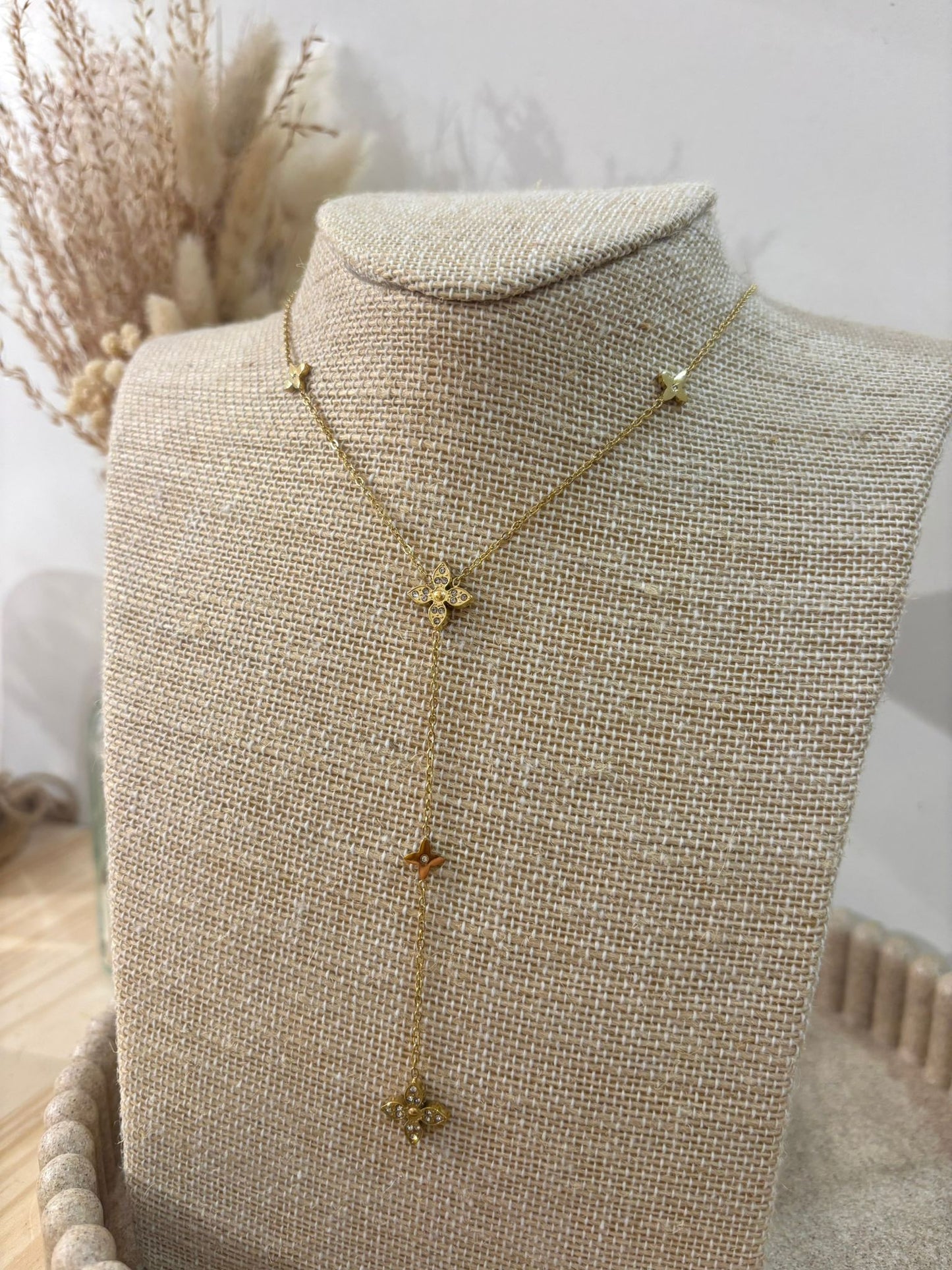 Collier Y Noélia en acier inoxydable