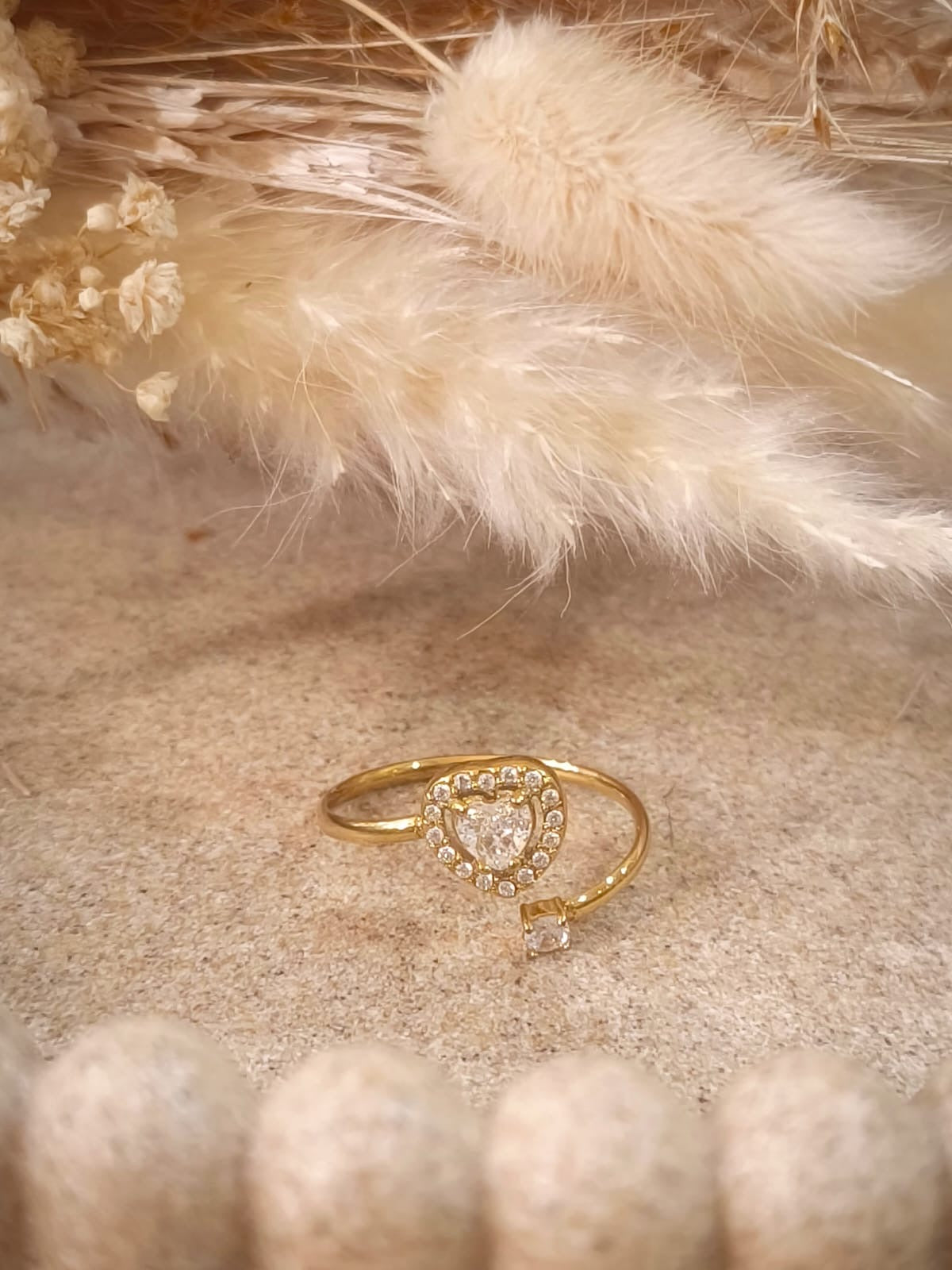 Bague de promesse Oriane en acier inoxydable avec boîte