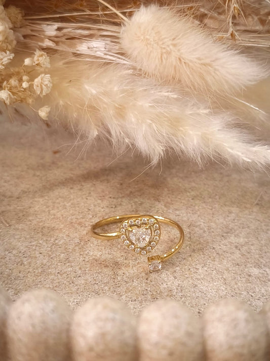 Bague de promesse Oriane en acier inoxydable avec boîte