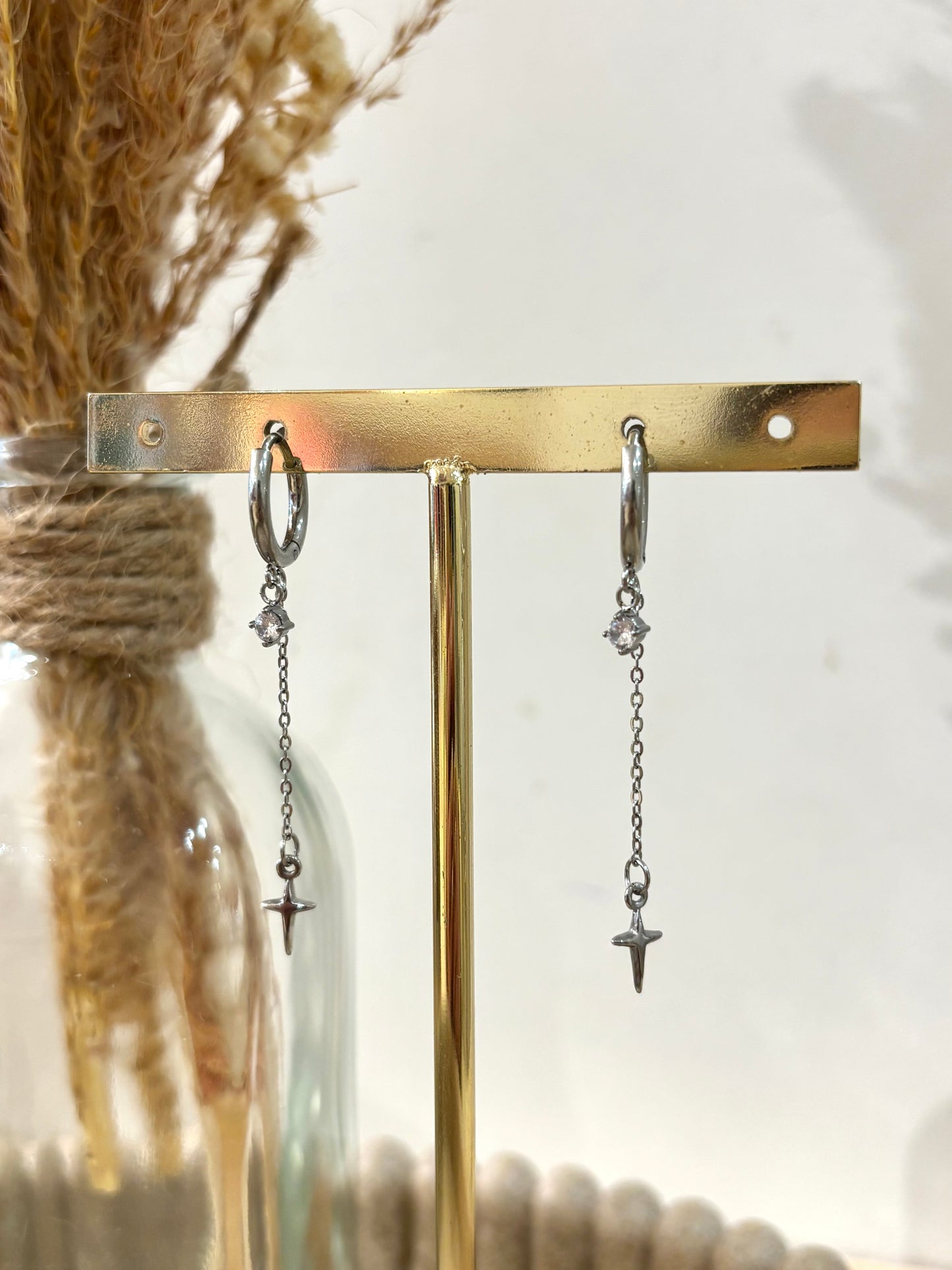 Boucles d’oreilles Catherine en acier inoxydable