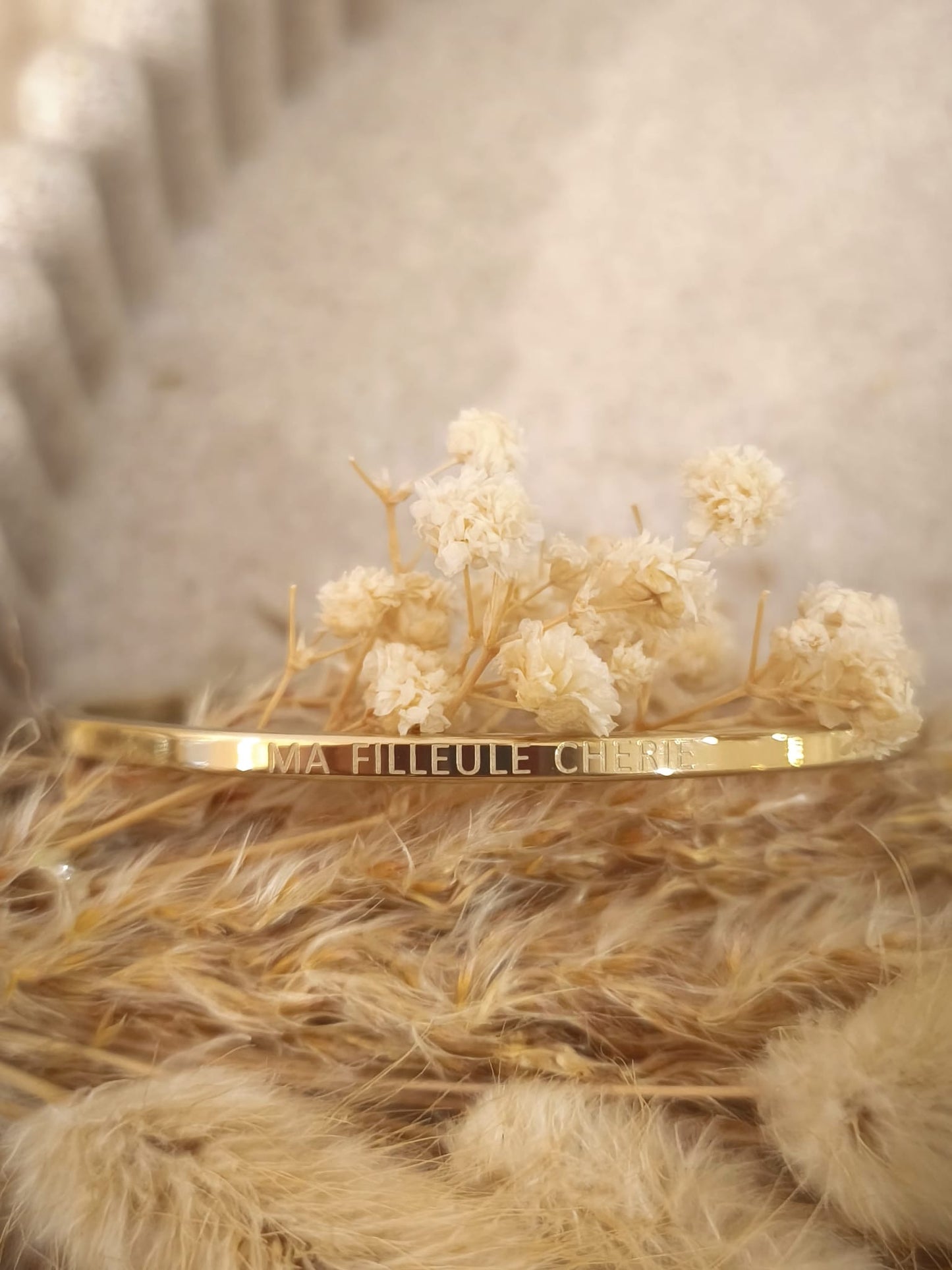 Jonc Ma filleule Chérie en acier inoxydable