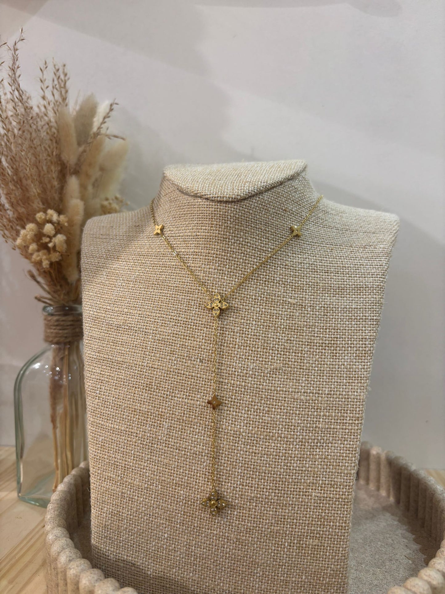 Collier Y Noélia en acier inoxydable