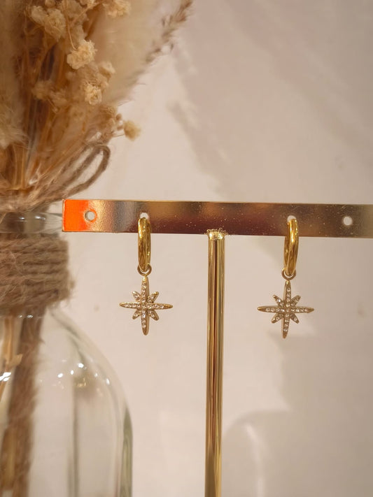 Boucles d'oreilles Lina en acier inoxydable