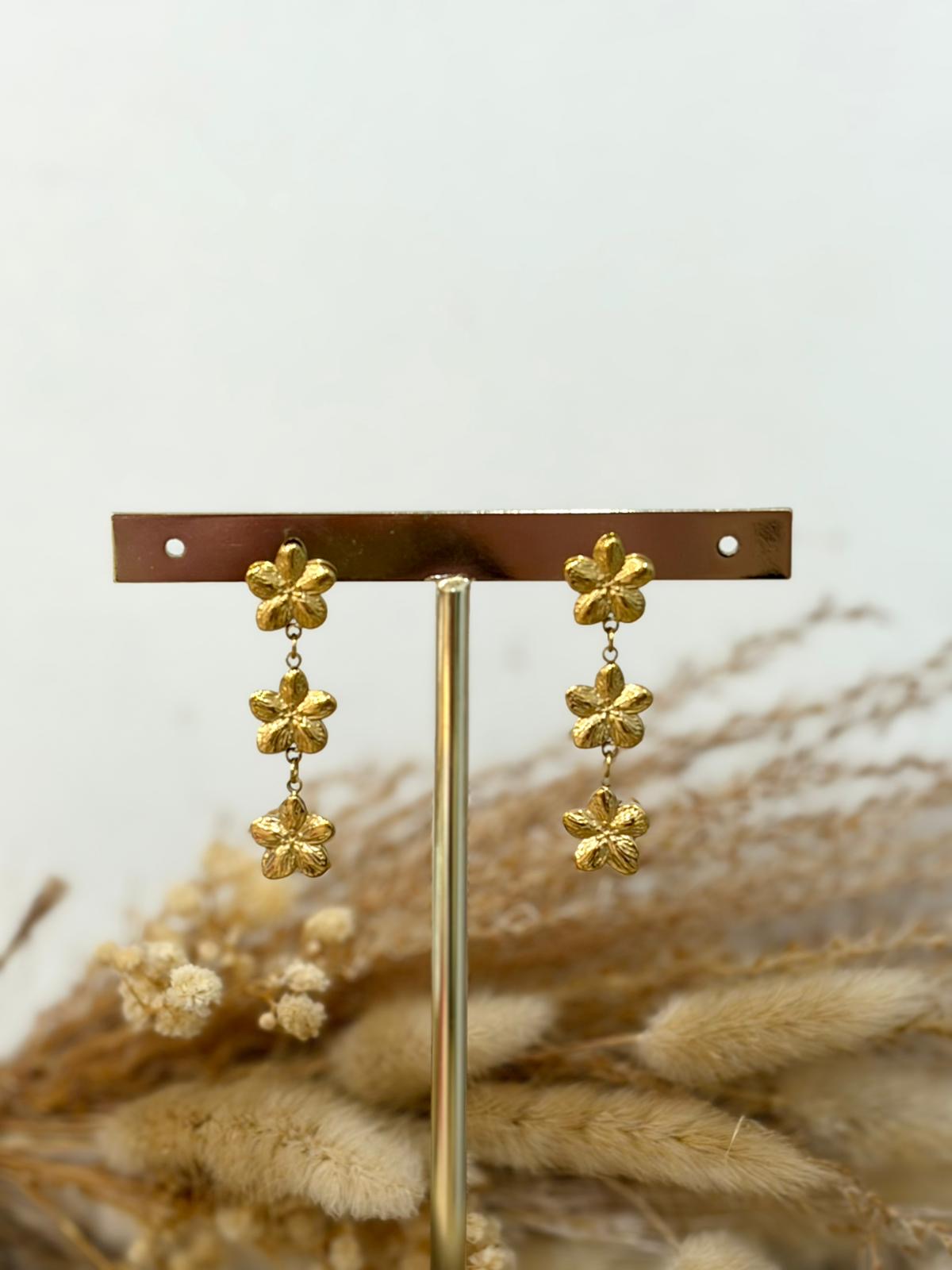 Boucles d'oreilles Zelinda en acier inoxydable