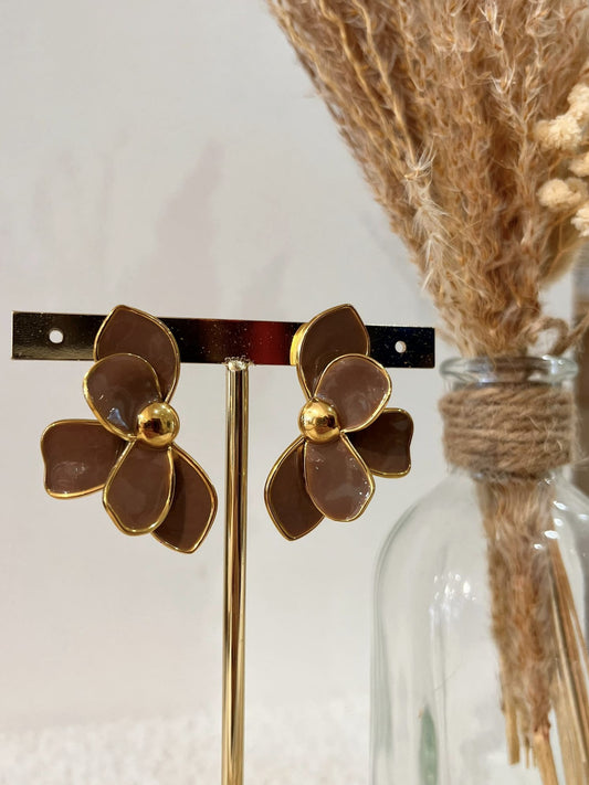 Boucles d’oreilles Constance en acier inoxydable