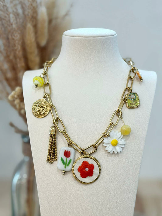 Collier à breloques Selyna en acier inoxydable