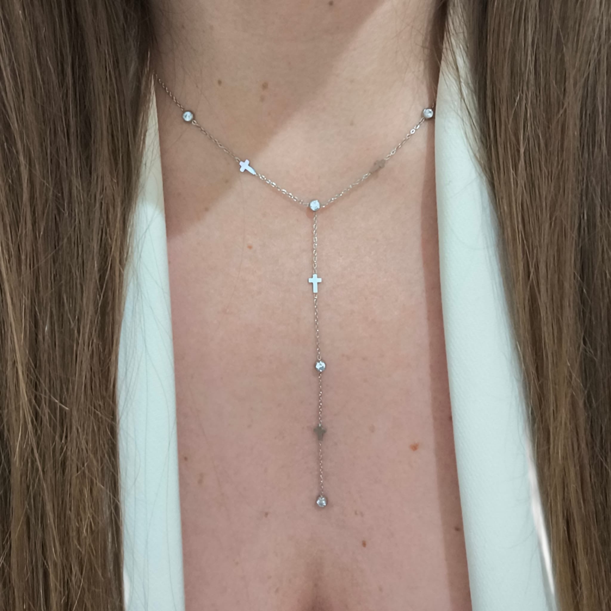 Collier Y Isaline en acier inoxydable