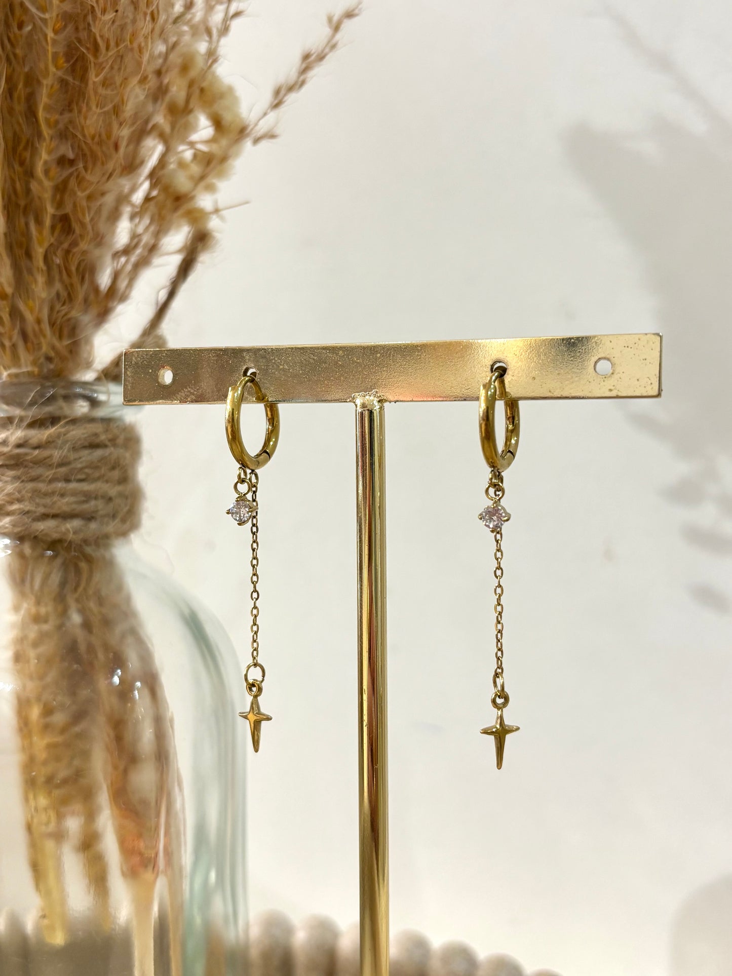 Boucles d’oreilles Catherine en acier inoxydable