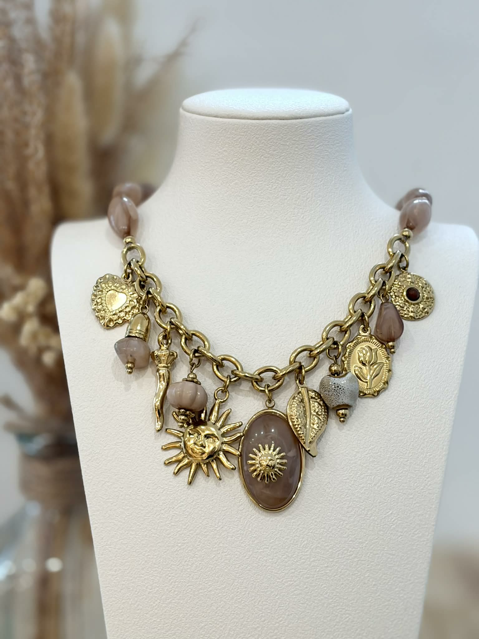Collier à breloques Elenya en acier inoxydable