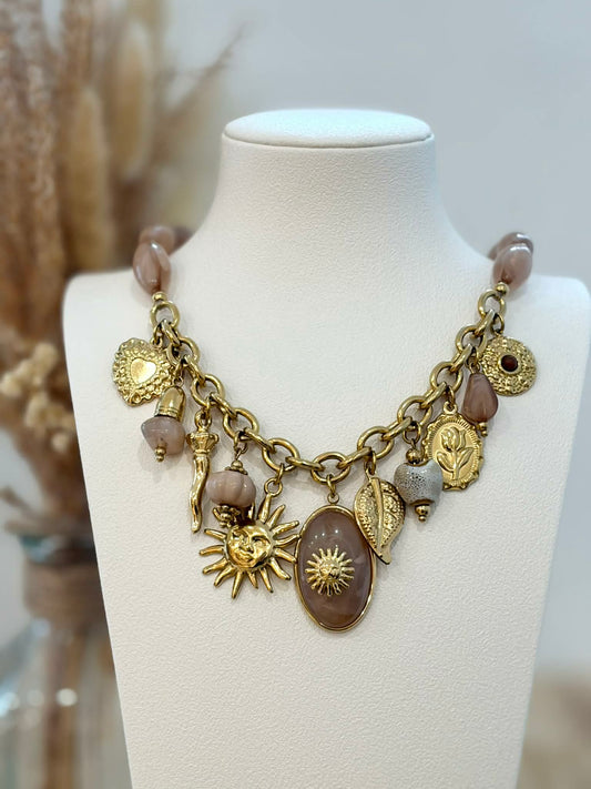 Collier à breloques Elenya en acier inoxydable