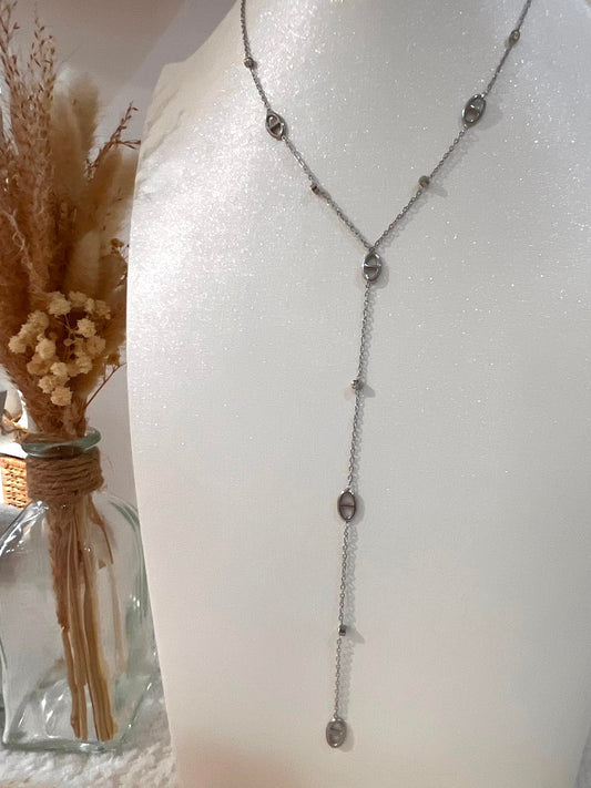 Collier Y best seller Elisa en acier inoxydable