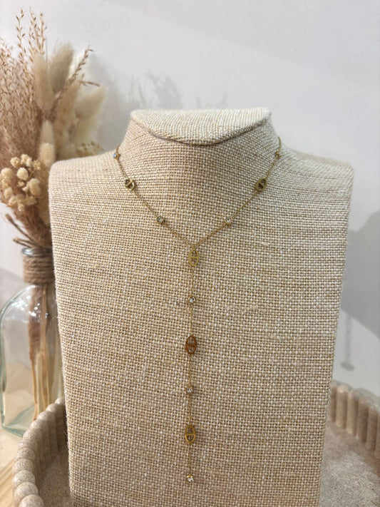 Collier Y Noéline en acier inoxydable