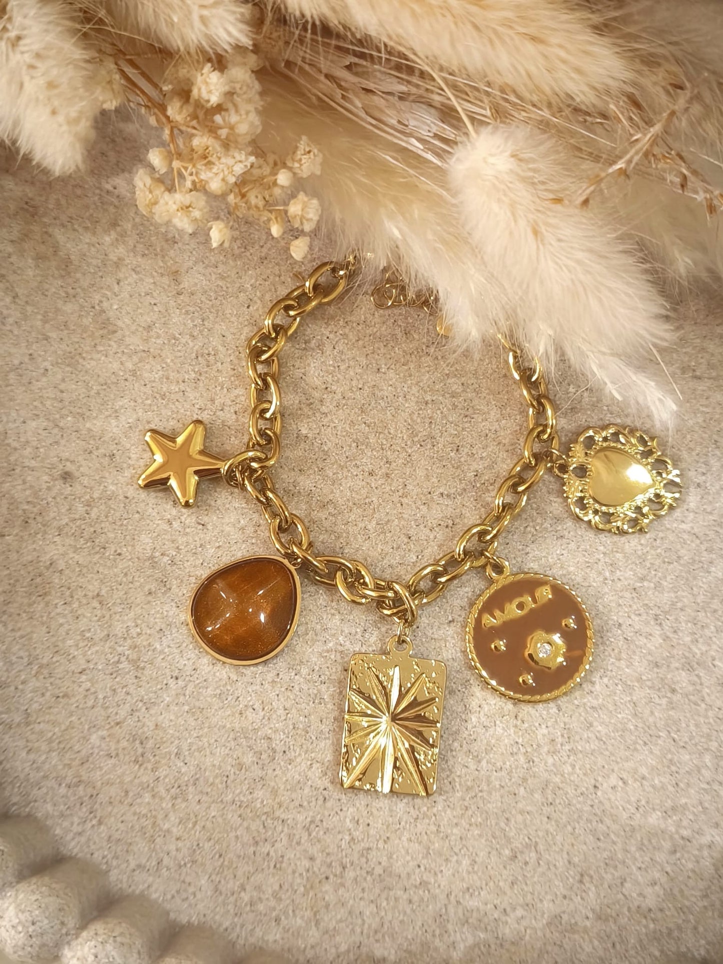 Bracelet Julien à breloques en acier inoxydable