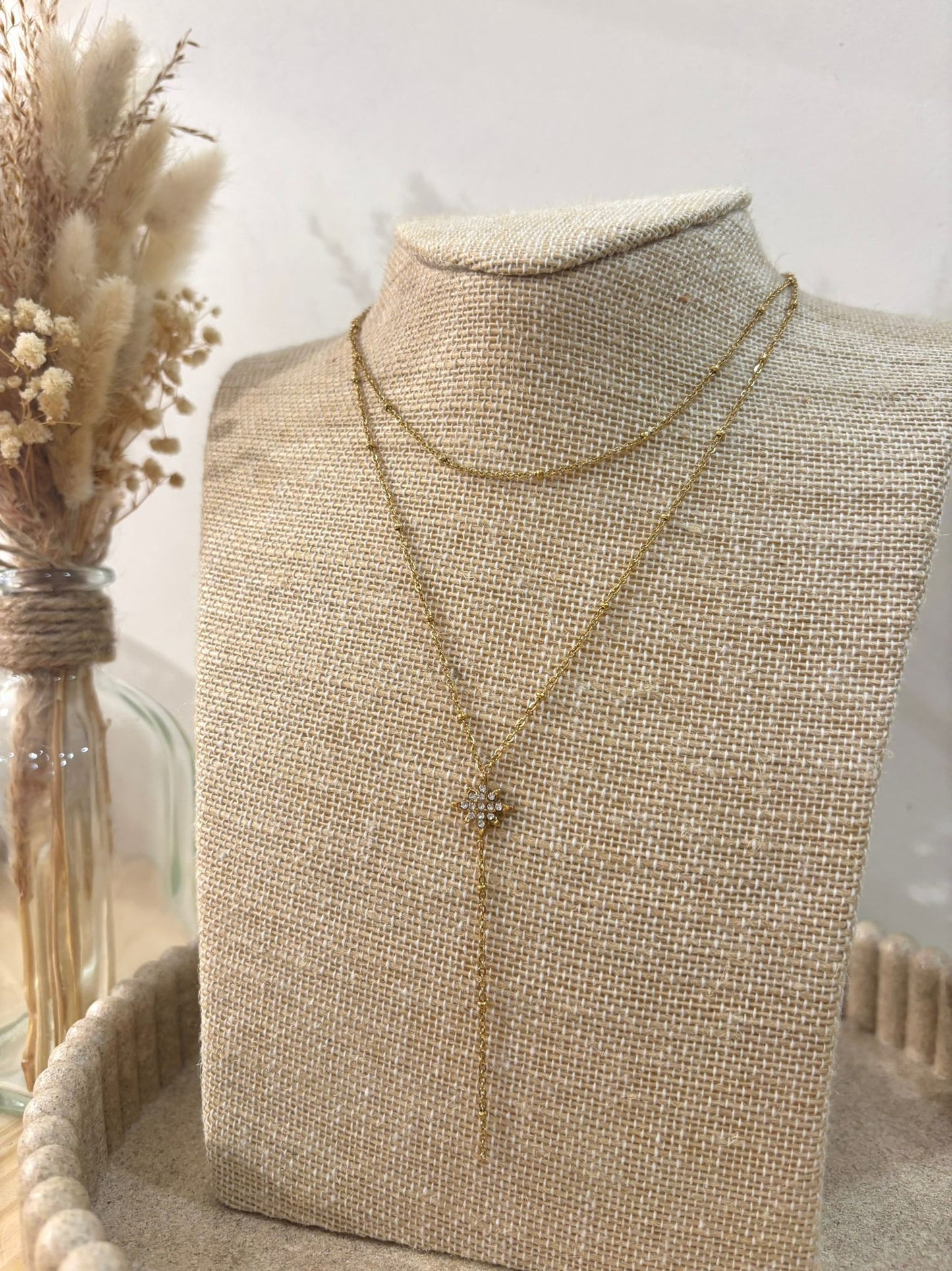 Collier Y Maelia en acier inoxydable