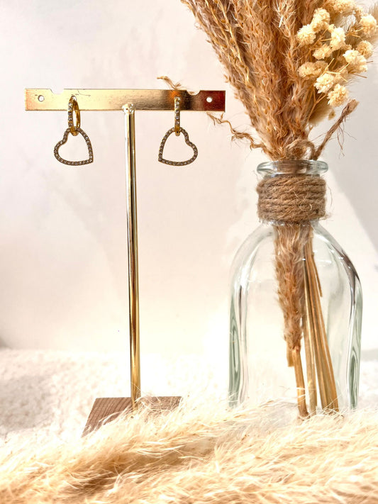 Boucles d’oreilles breloques Ava en acier inoxydable