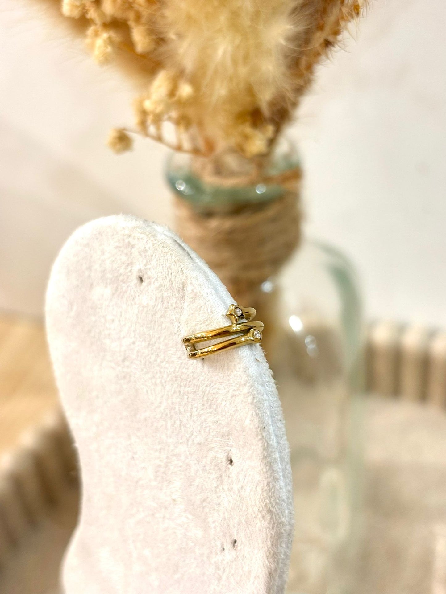 Bijou d'oreille Lyssia en acier inoxydable