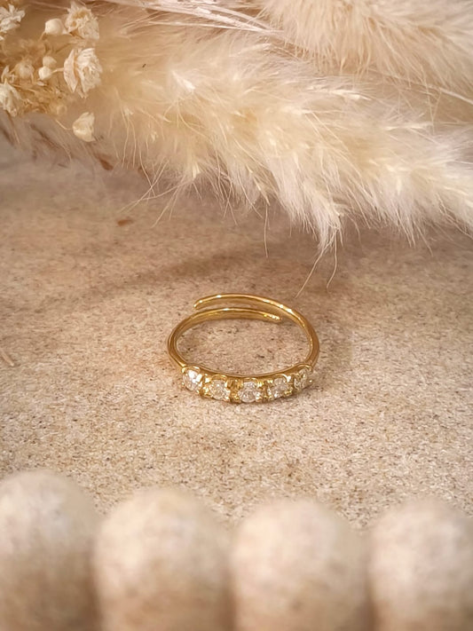 Bague de promesse Ophélie en acier inoxydable avec boîte