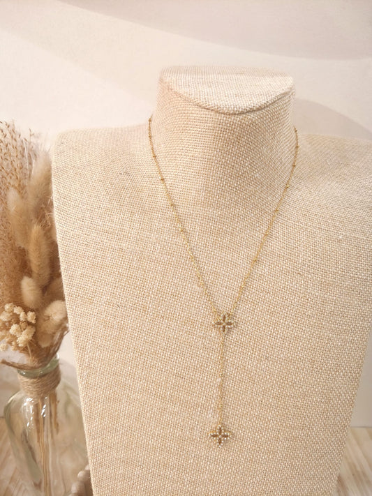 Collier Y Laura en acier inoxydable