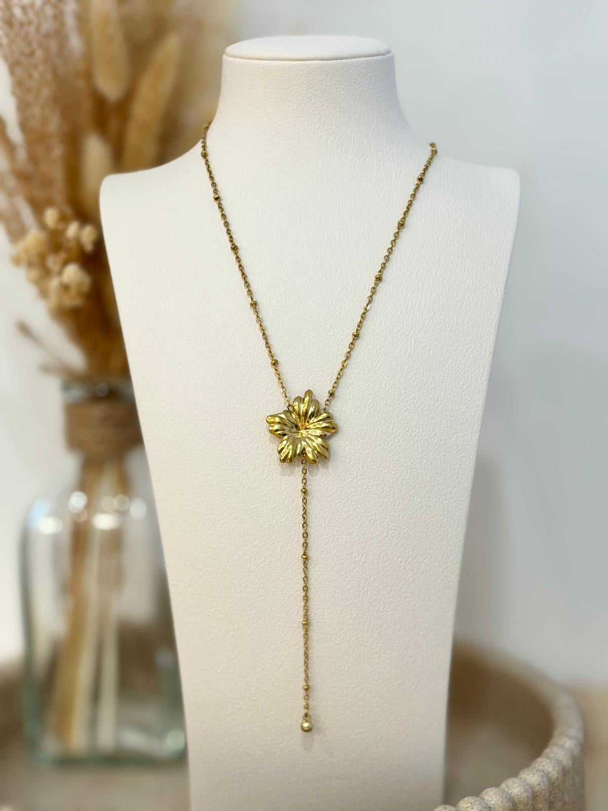Collier Y Théana en acier inoxydable