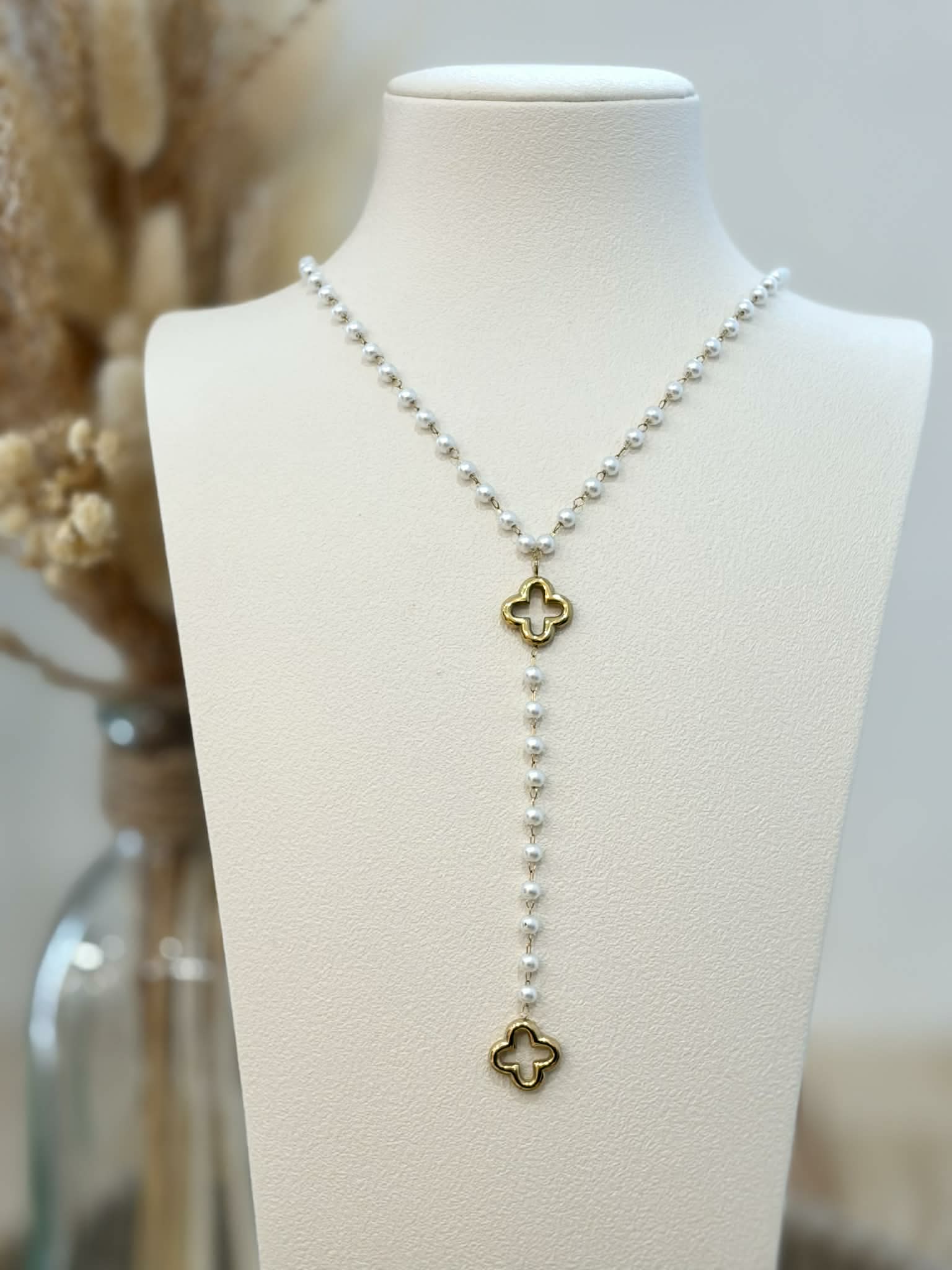 Collier Y Althéa en acier inoxydable