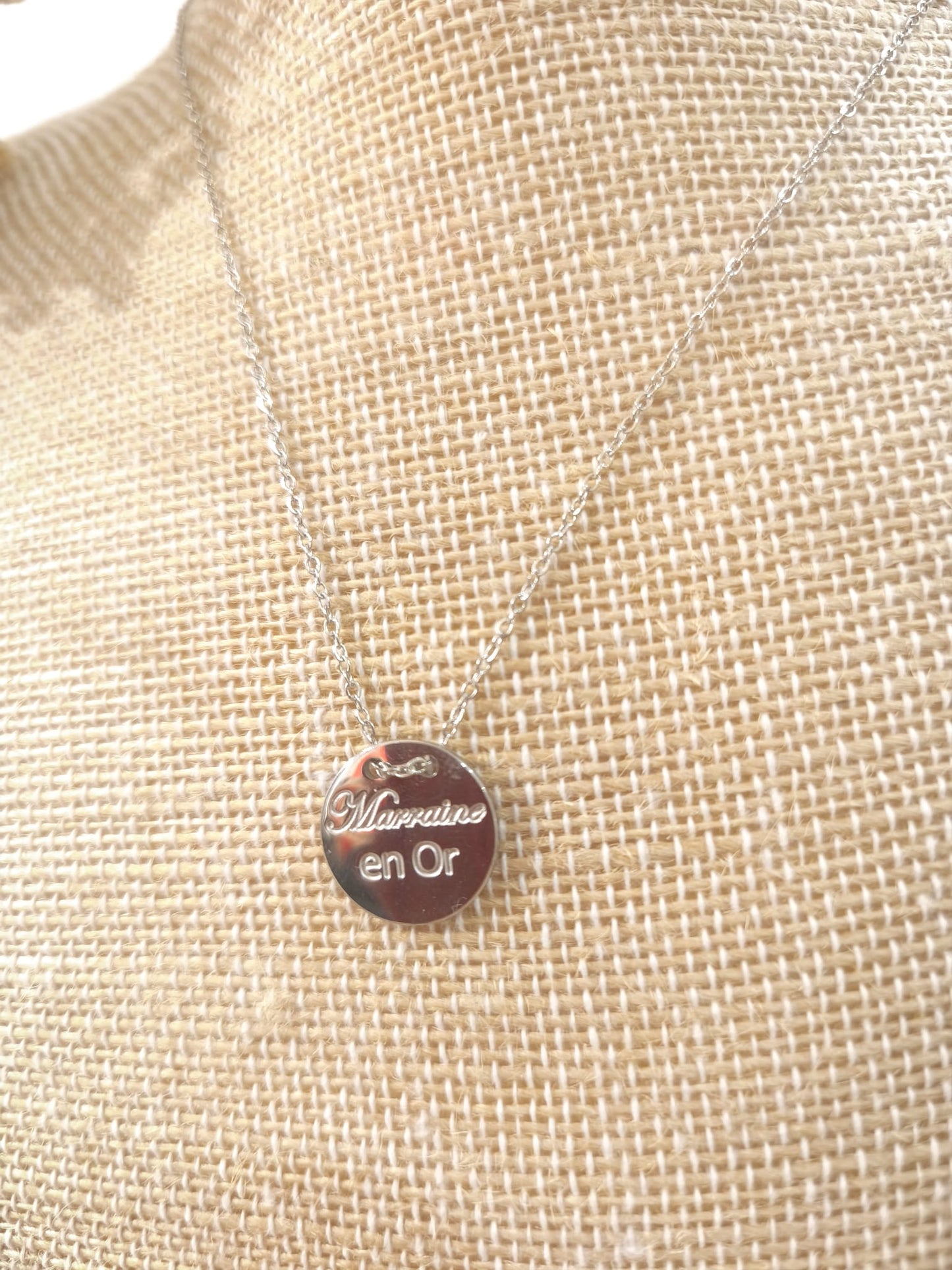 Collier Marraine en Or en acier inoxydable