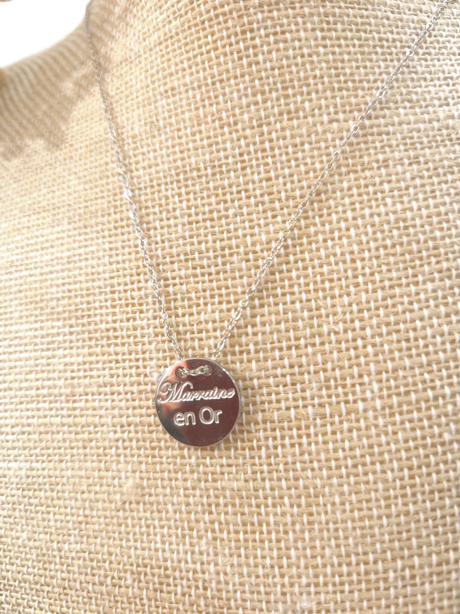 Collier Marraine en Or en acier inoxydable