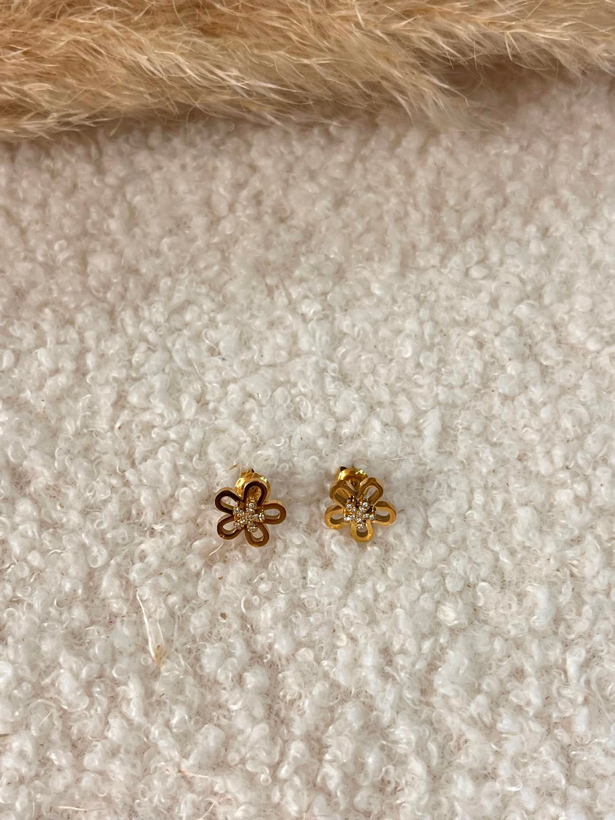 Puces d’oreilles Flavie en acier inoxydable