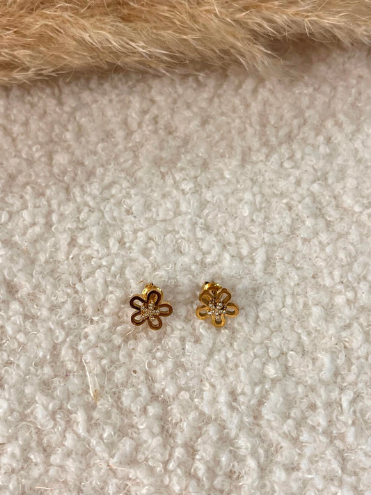 Puces d’oreilles Flavie en acier inoxydable