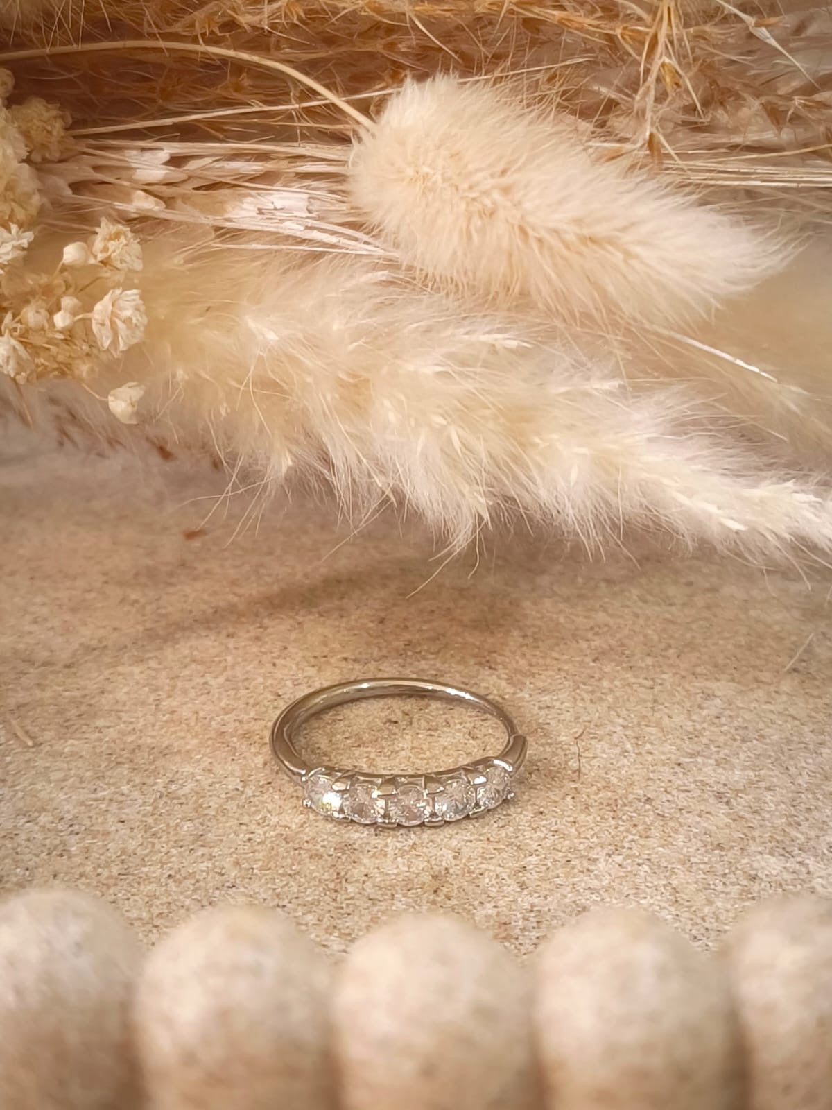 Bague de promesse Ophélie en acier inoxydable avec boîte