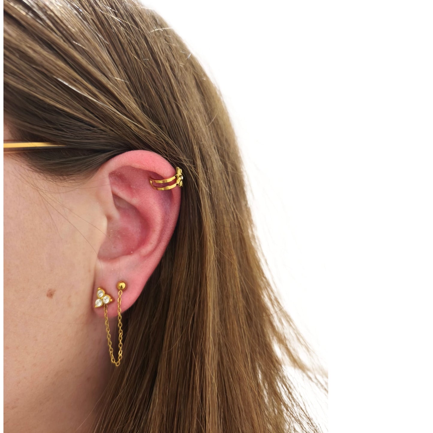 Bijou d'oreille Selina en acier inoxydable