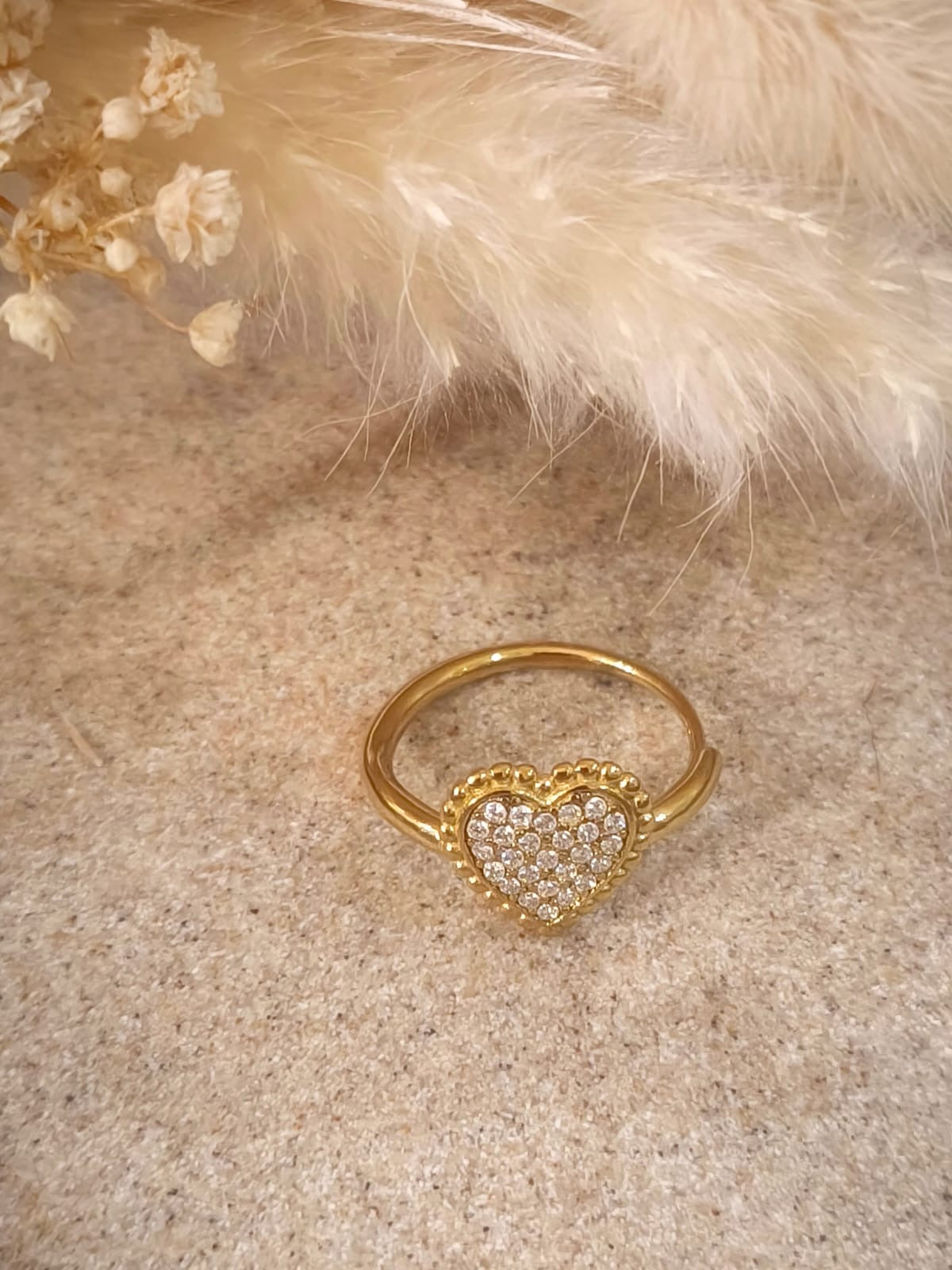 Bague de promesse Faustine en acier inoxydable avec boîte