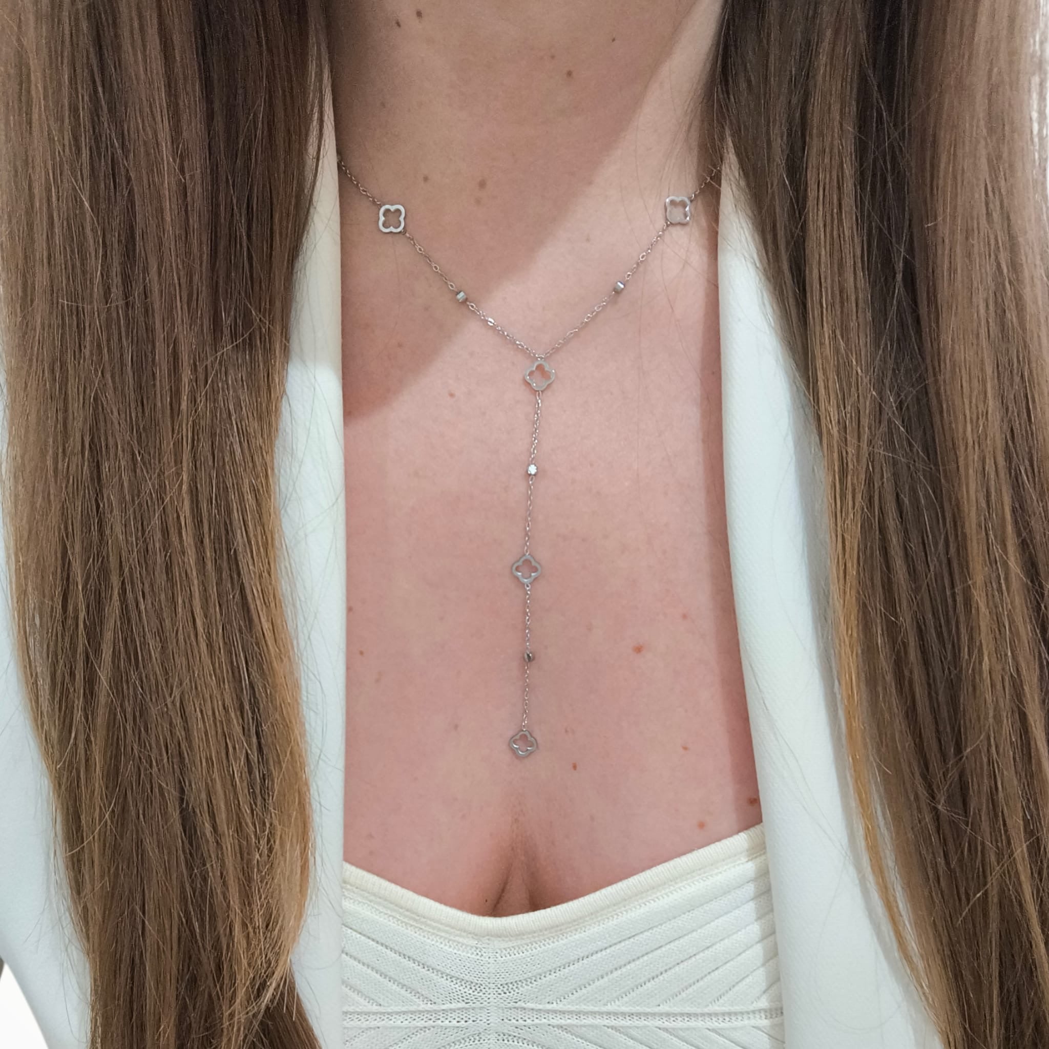 Collier Y best seller Léa en acier inoxydable