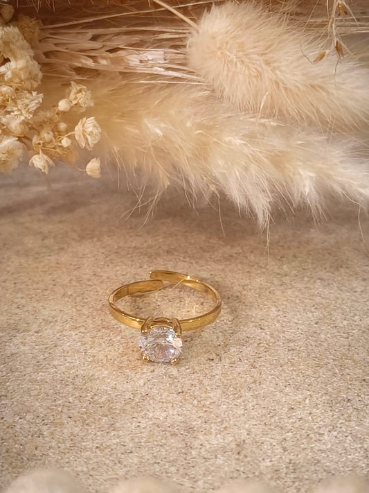 Bague de promesse Camille en acier inoxydable avec boîte