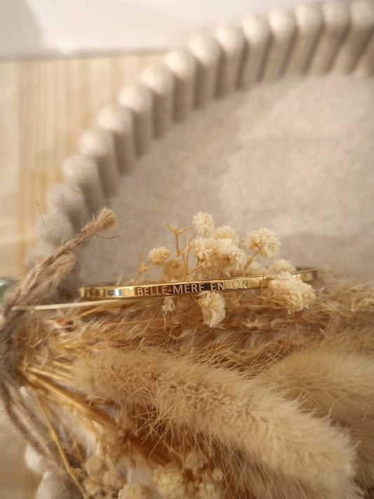 Jonc Belle-Mère en or en acier inoxydable