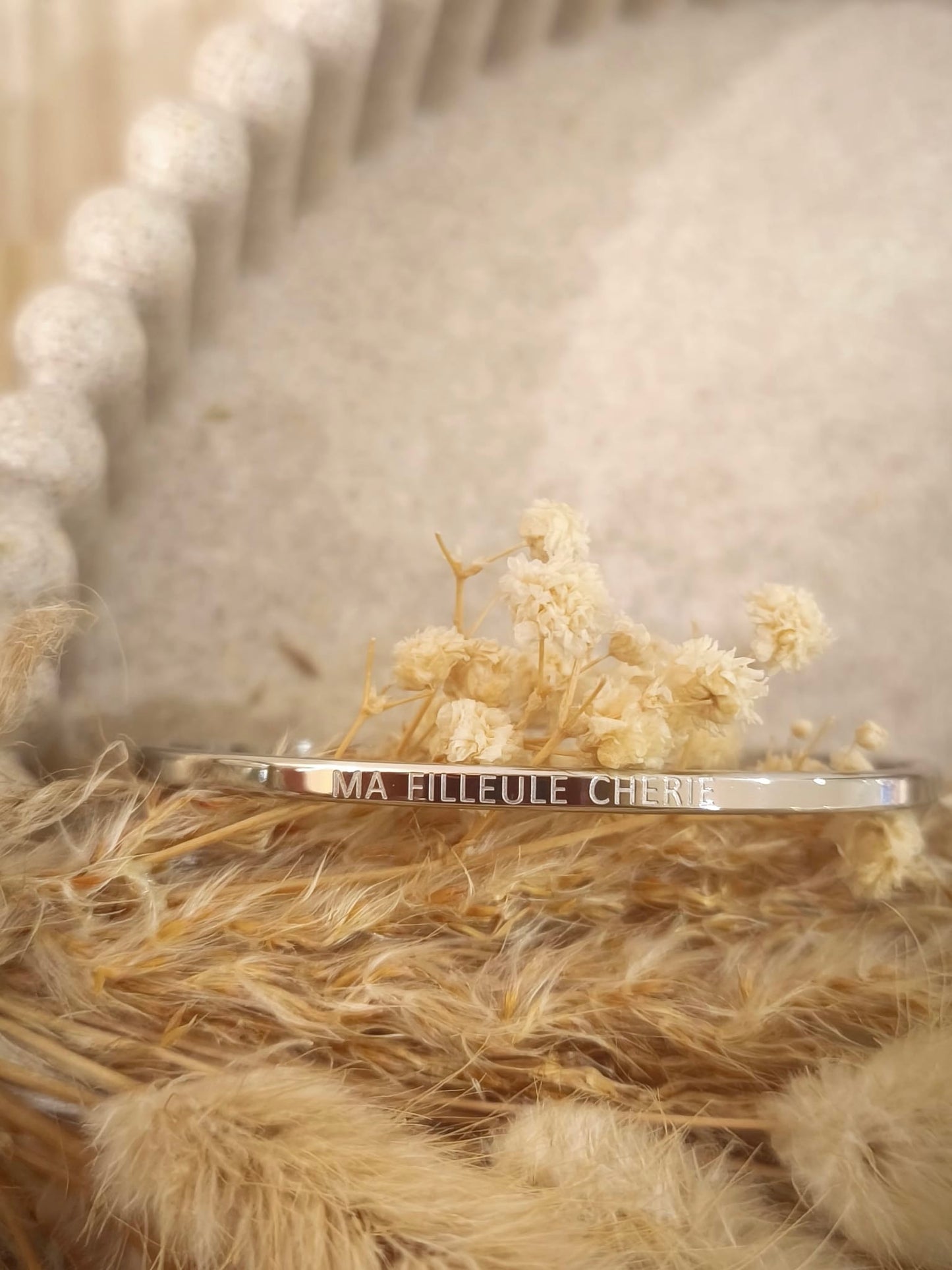 Jonc Ma filleule Chérie en acier inoxydable