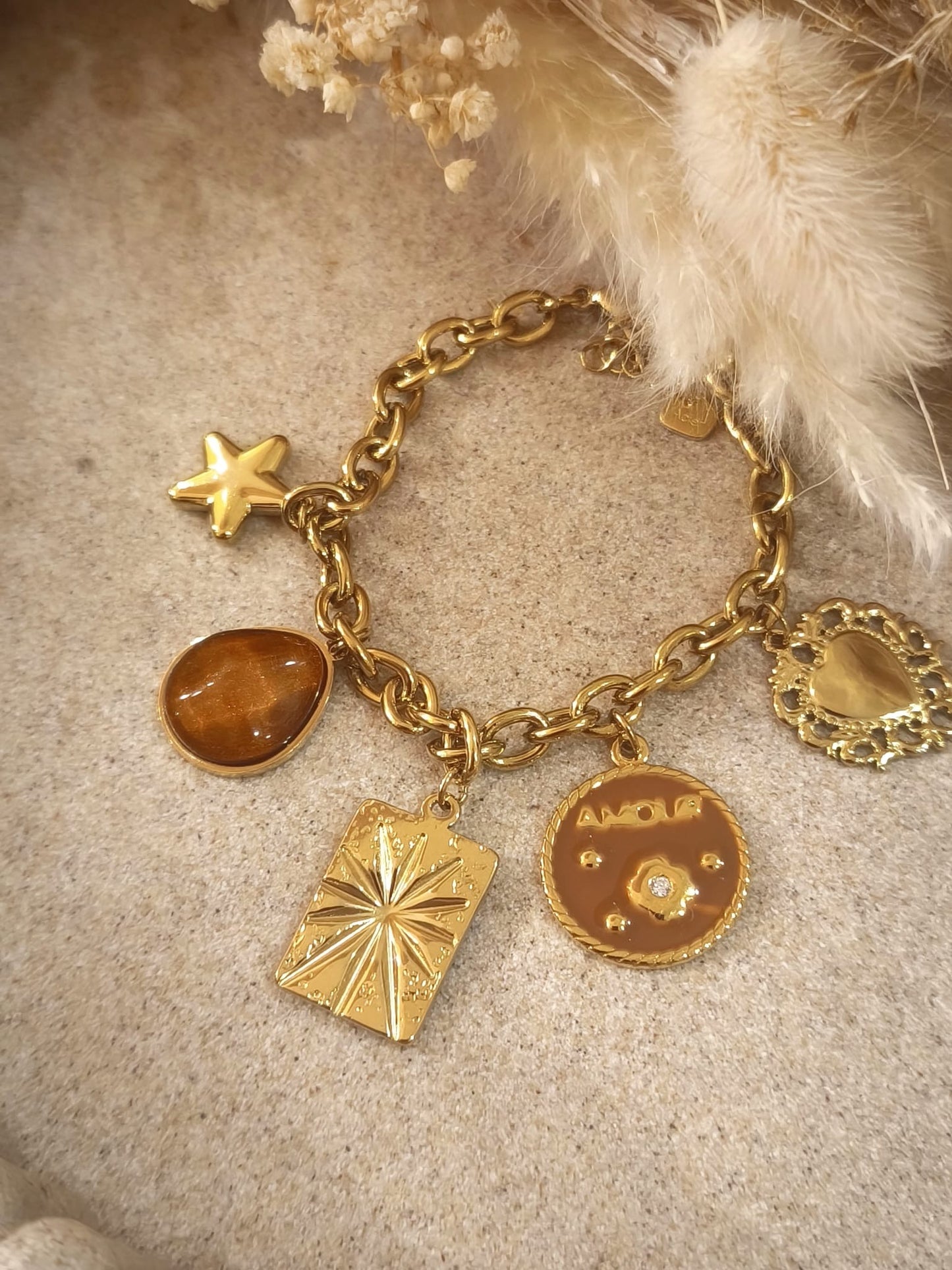 Bracelet Julien à breloques en acier inoxydable