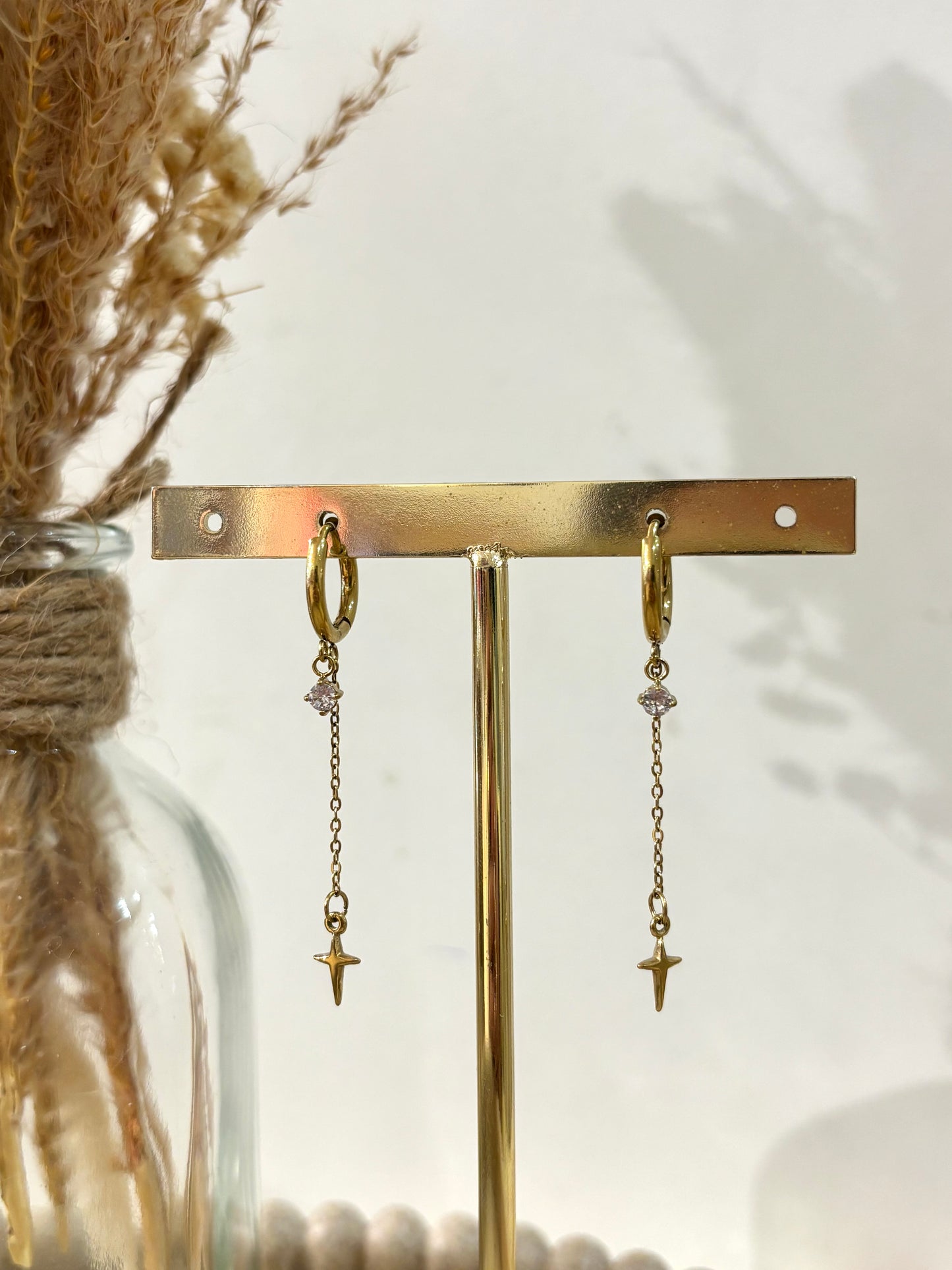 Boucles d’oreilles Catherine en acier inoxydable