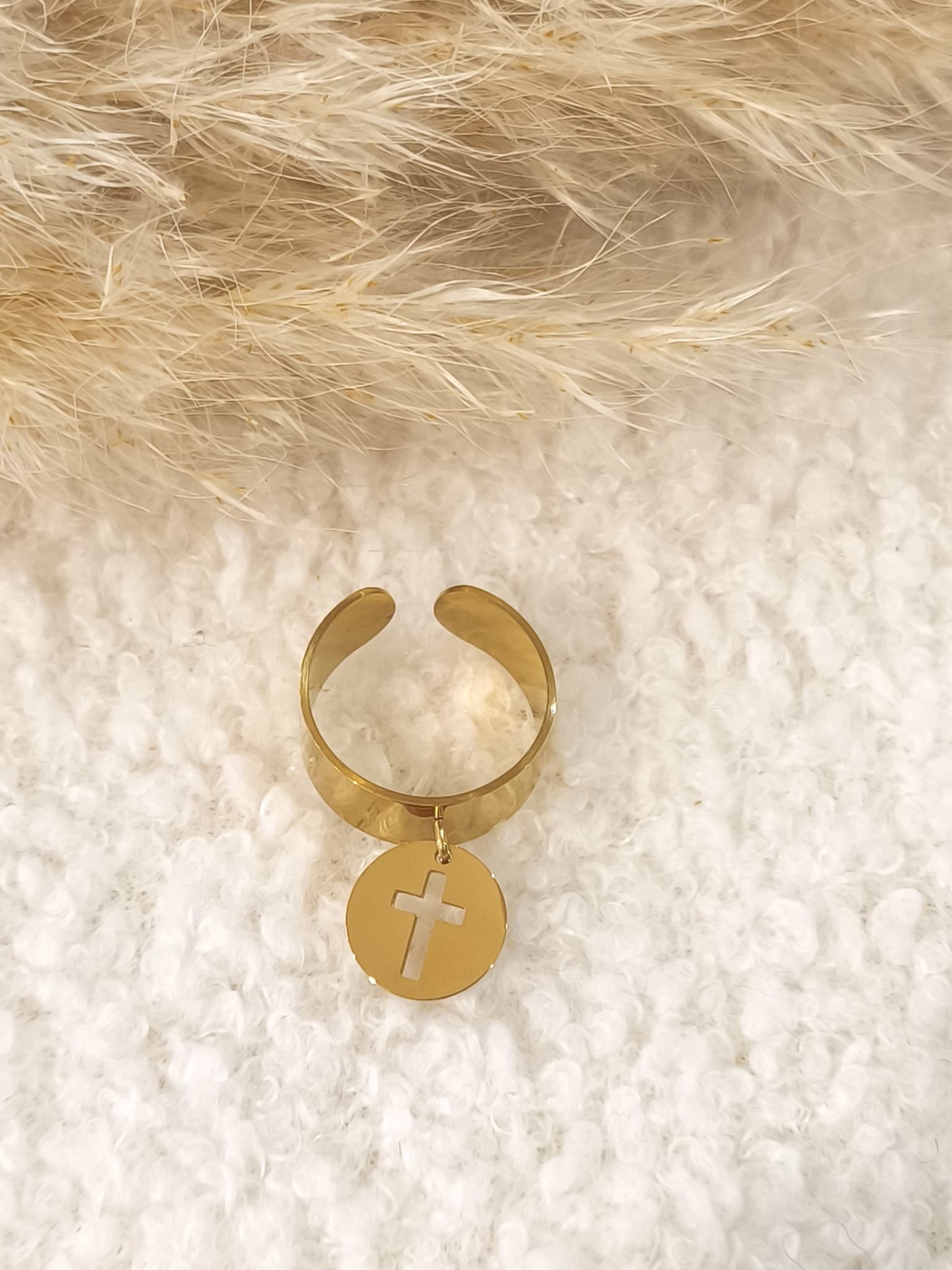 Bague Saphira en acier inoxydable