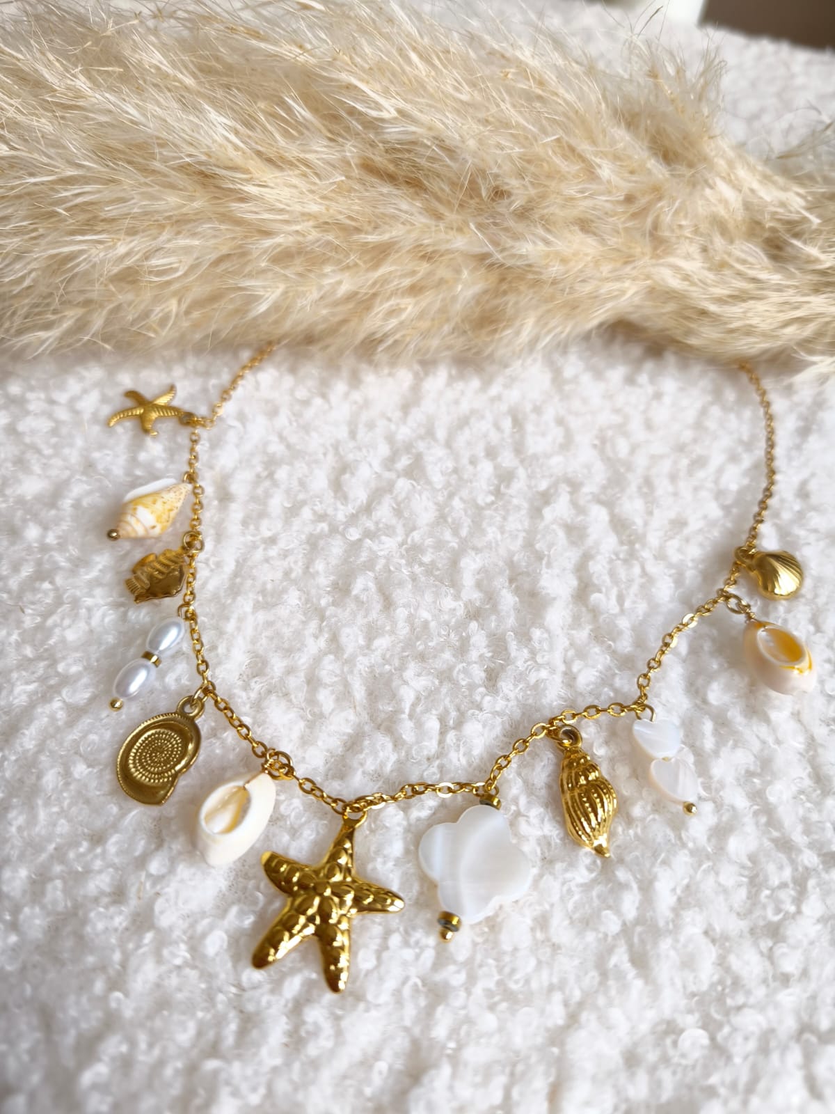 Collier à breloques Liora en acier inoxydable