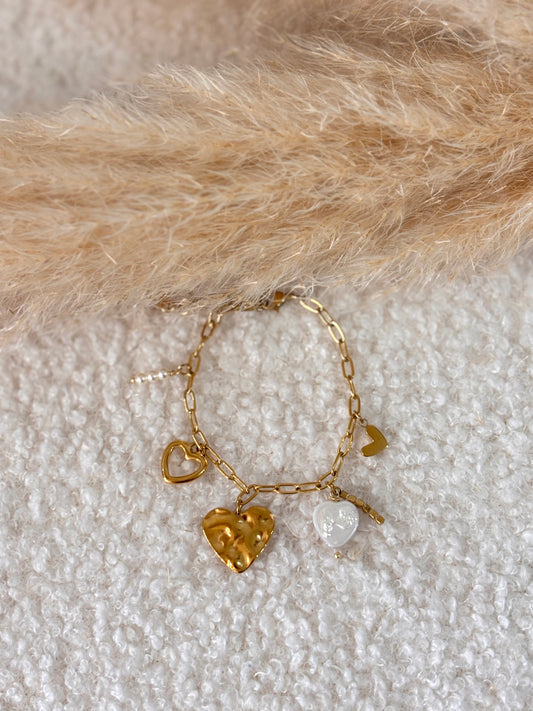 Bracelet à breloques Coline en acier inoxydable